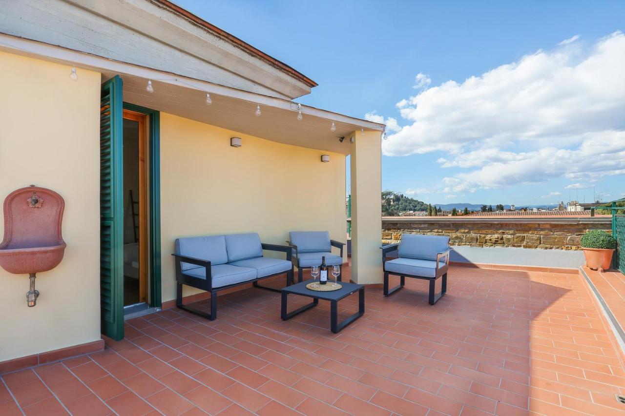 Ferienwohnung Penthouse With Big Terrace In Oltrarno Florenz Exterior foto